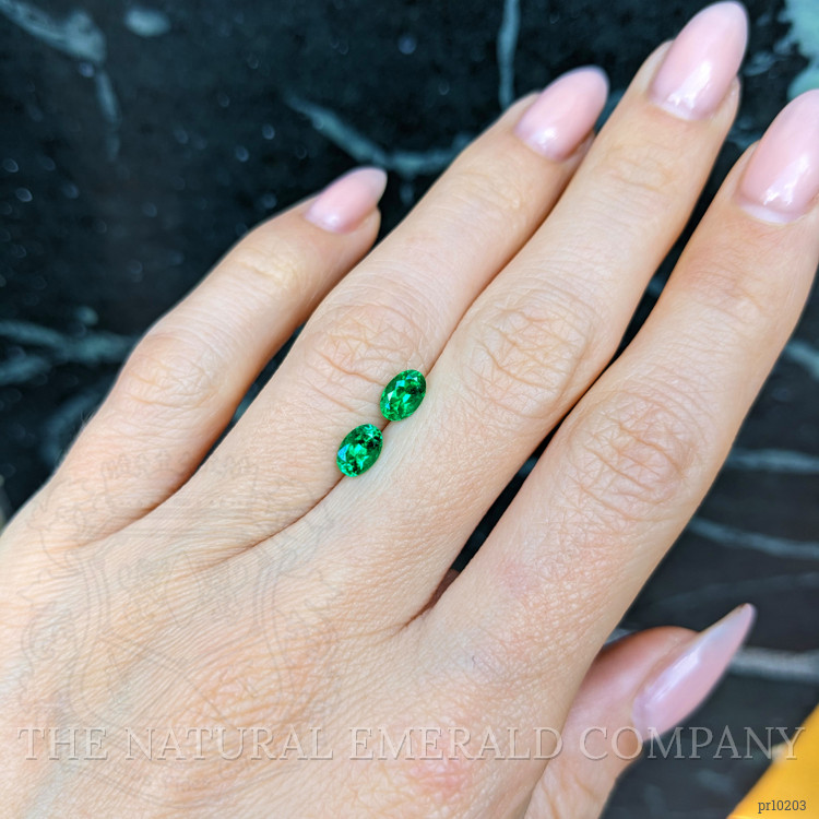 0.90 Ct.Tw. Emerald Pair from Afghanistan