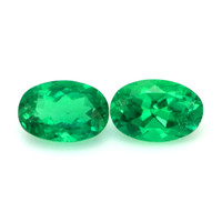 0.87 Ct.Tw.Total Carat Weight Emerald Pair from Afghanistan Video