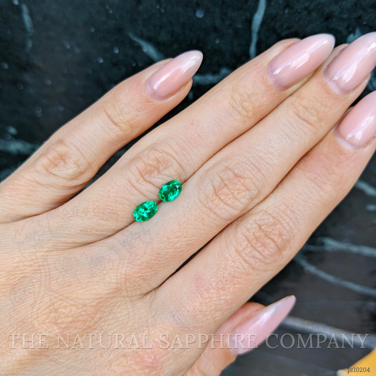 0.87 Ct.Tw. Emerald Pair from Afghanistan
