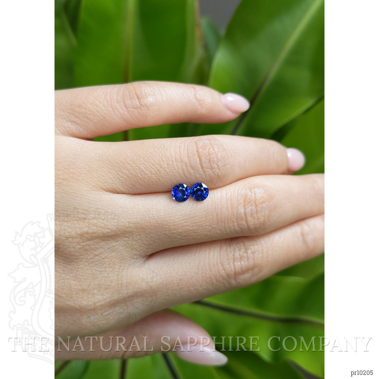 1.24 Ct.Tw. Blue Sapphire Pair from Ceylon (Sri Lanka)