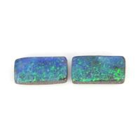 2.80 Ct.Tw.Total Carat Weight Cabochon Boulder Opal Pair from Australia Video
