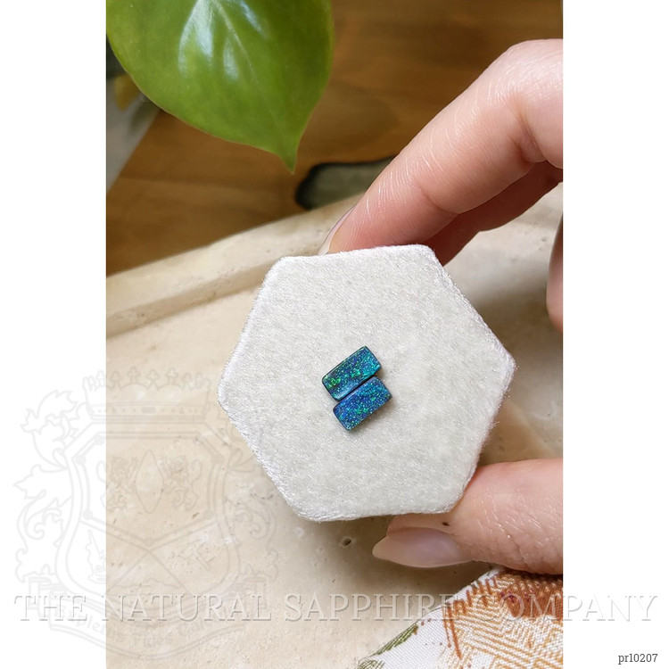 2.80 Ct.Tw. Cabochon Boulder Opal Pair from Australia