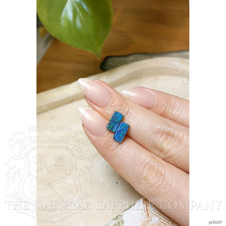 2.80 Ct.Tw. Cabochon Boulder Opal Pair from Australia