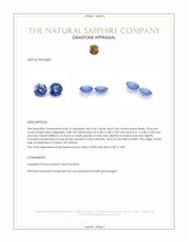 0.88 Ct.Tw.Total Carat Weight Blue Sapphire Pair from Ceylon (Sri Lanka) Appraisal