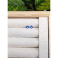 0.88&nbsp;Ct.Tw.Total Carat Weight Blue Sapphire Pair from Ceylon (Sri Lanka) Life Style
