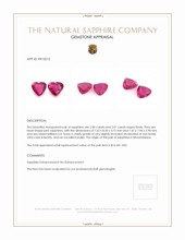 4.01&nbsp;Ct.Tw.Total Carat Weight Pink Sapphire Pair from Mozambique Appraisal