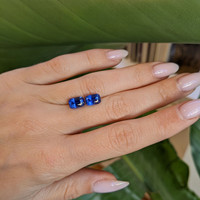 5.07&nbsp;Ct.Tw.Total Carat Weight Blue Sapphire Pair from Ceylon (Sri Lanka) Life Style