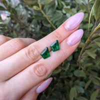 6.12&nbsp;Ct.Tw.Total Carat Weight Emerald Pair from Zambia Life Style