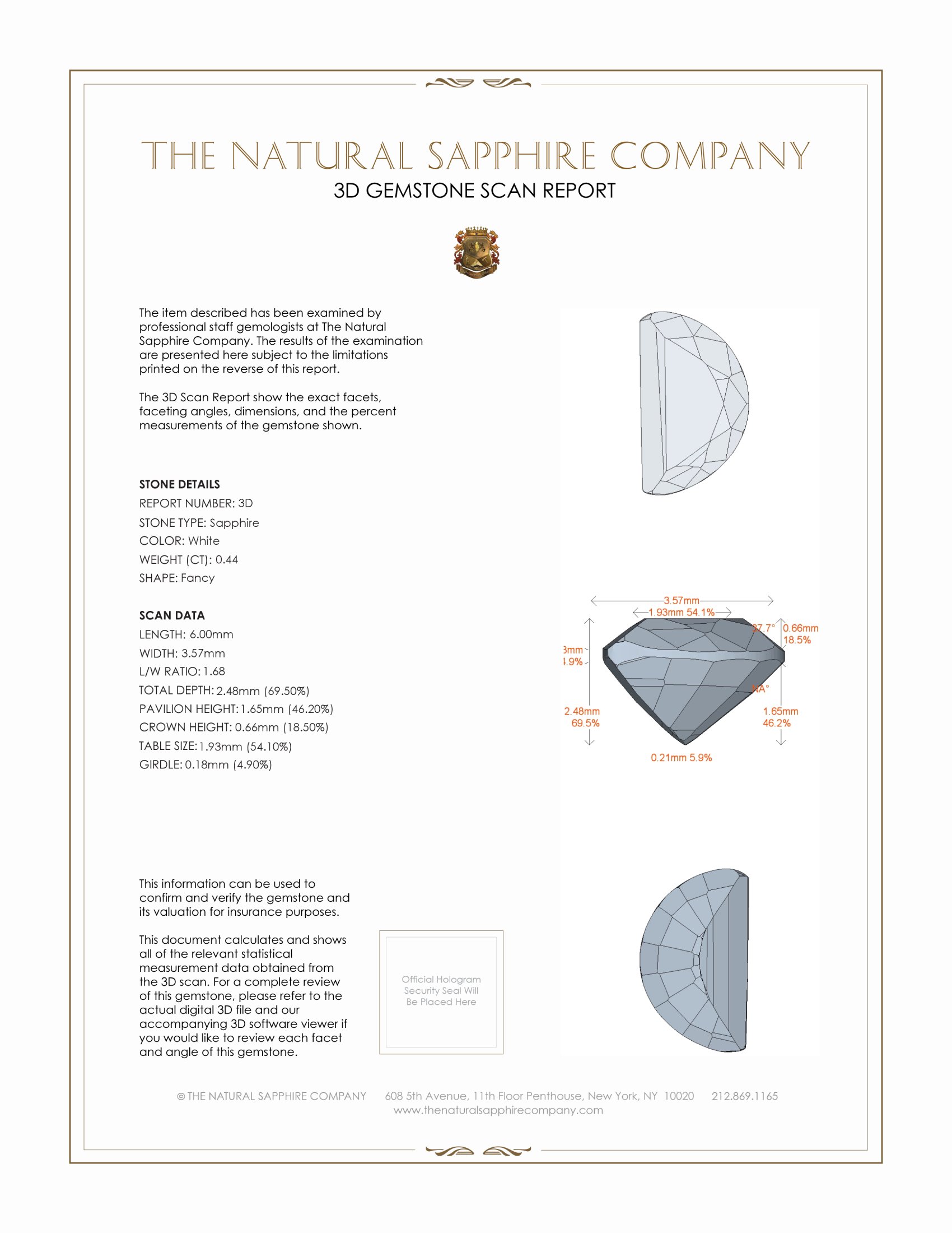 0.89 Ct.Tw. White Sapphire Pair from Ceylon (Sri Lanka)