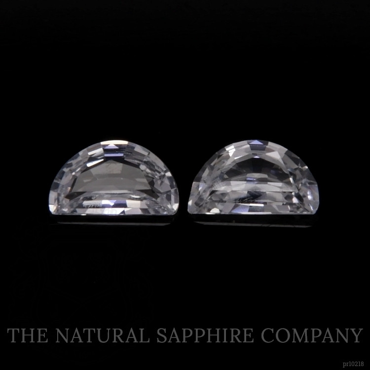 0.64 Ct.Tw. White Sapphire Pair from Ceylon (Sri Lanka)