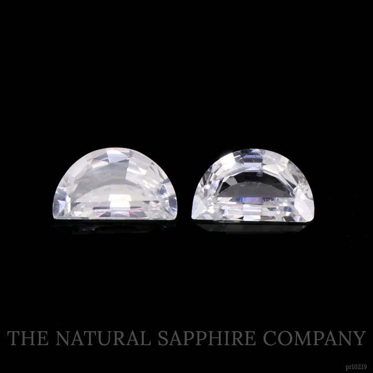 0.82 Ct.Tw. White Sapphire Pair from Ceylon (Sri Lanka)