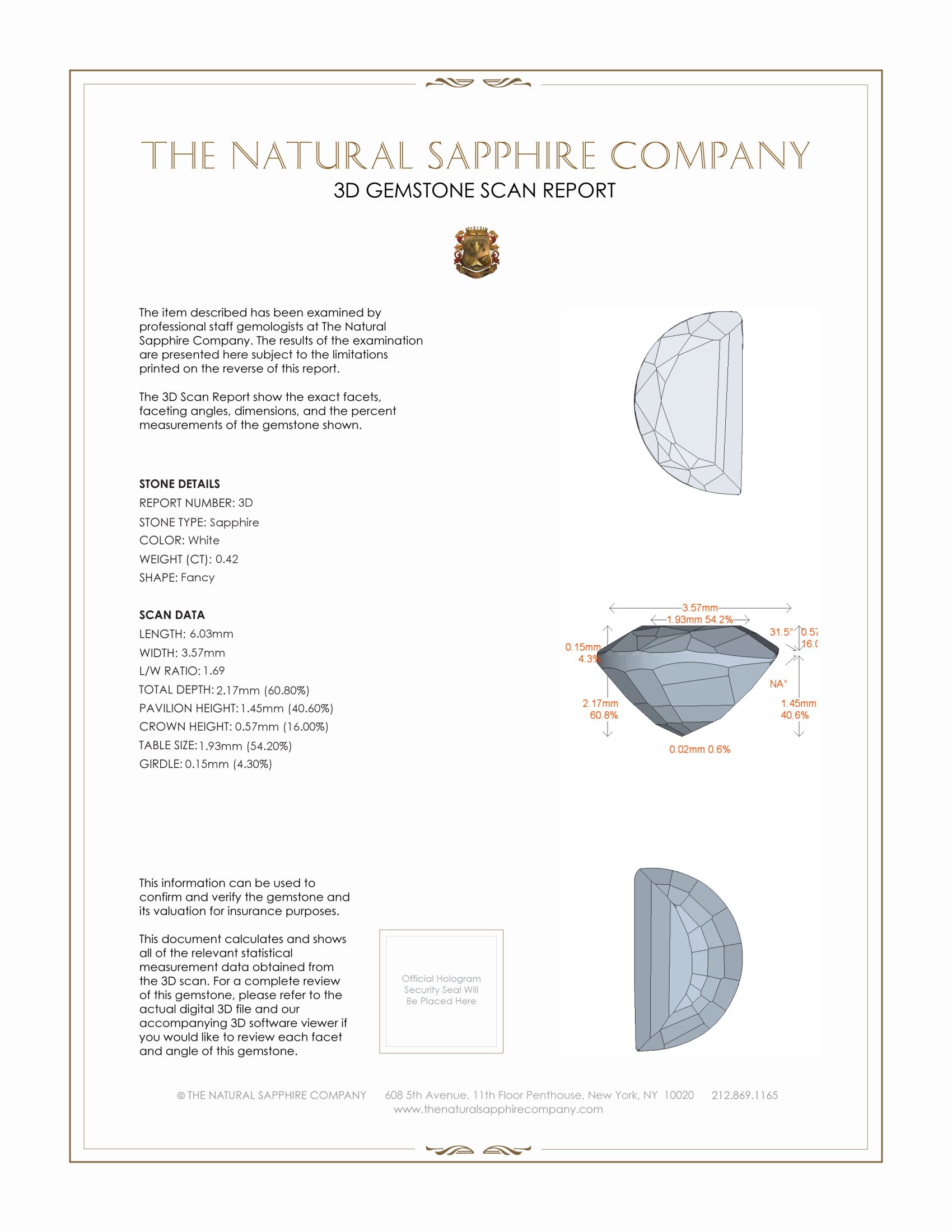 0.82 Ct.Tw. White Sapphire Pair from Ceylon (Sri Lanka)
