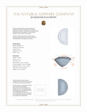 0.82 Ct.Tw.Total Carat Weight White Sapphire Pair from Ceylon (Sri Lanka) 3 D Scan Report