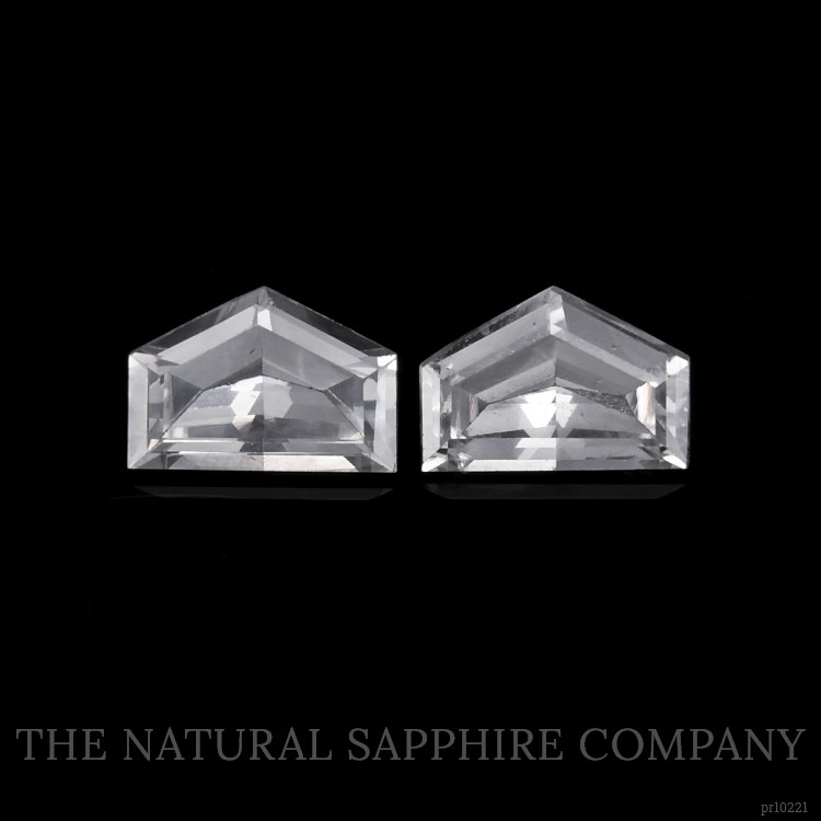 1.03 Ct.Tw. White Sapphire Pair from Ceylon (Sri Lanka)