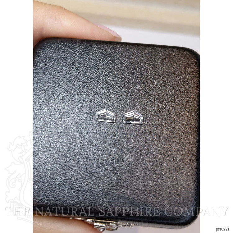 1.03 Ct.Tw. White Sapphire Pair from Ceylon (Sri Lanka)