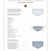 1.03 Ct.Tw.Total Carat Weight White Sapphire Pair from Ceylon (Sri Lanka) 3 D Scan Report