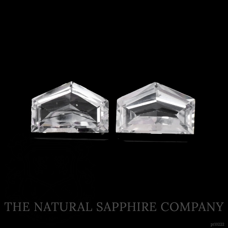 0.93 Ct.Tw. White Sapphire Pair from Ceylon (Sri Lanka)