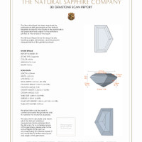 0.93&nbsp;Ct.Tw.Total Carat Weight White Sapphire Pair from Ceylon (Sri Lanka) 3 D Scan Report