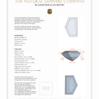 0.93 Ct.Tw.Total Carat Weight White Sapphire Pair from Ceylon (Sri Lanka) 3 D Scan Report