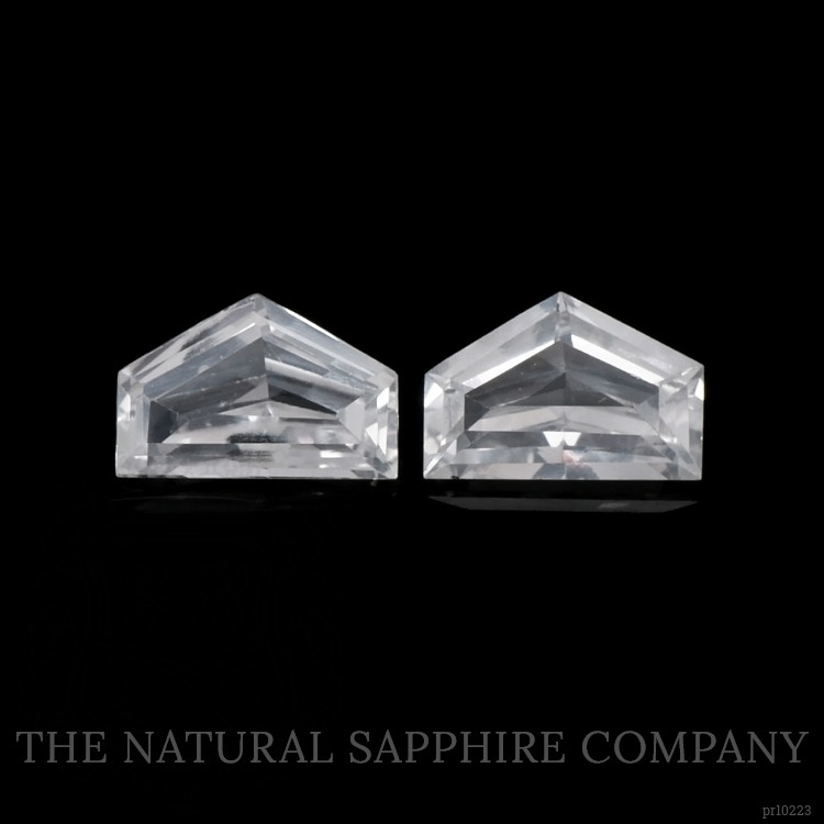 0.90 Ct.Tw. White Sapphire Pair from Ceylon (Sri Lanka)