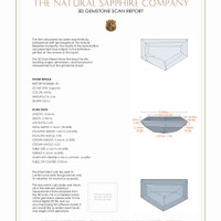 0.90 Ct.Tw.Total Carat Weight White Sapphire Pair from Ceylon (Sri Lanka) 3 D Scan Report