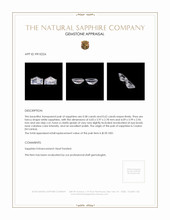 1.20&nbsp;Ct.Tw.Total Carat Weight White Sapphire Pair from Ceylon (Sri Lanka) Appraisal