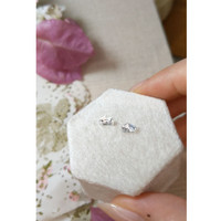 1.20&nbsp;Ct.Tw.Total Carat Weight White Sapphire Pair from Ceylon (Sri Lanka) Life Style