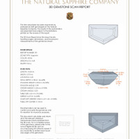 1.20&nbsp;Ct.Tw.Total Carat Weight White Sapphire Pair from Ceylon (Sri Lanka) 3 D Scan Report