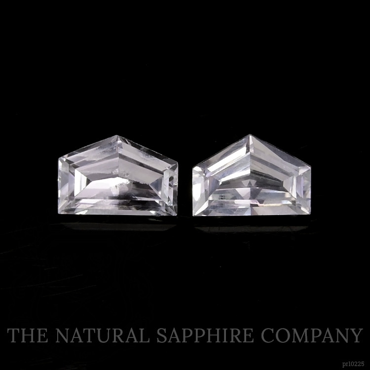 1.14 Ct.Tw. White Sapphire Pair from Ceylon (Sri Lanka)