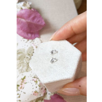 1.14&nbsp;Ct.Tw.Total Carat Weight White Sapphire Pair from Ceylon (Sri Lanka) Life Style