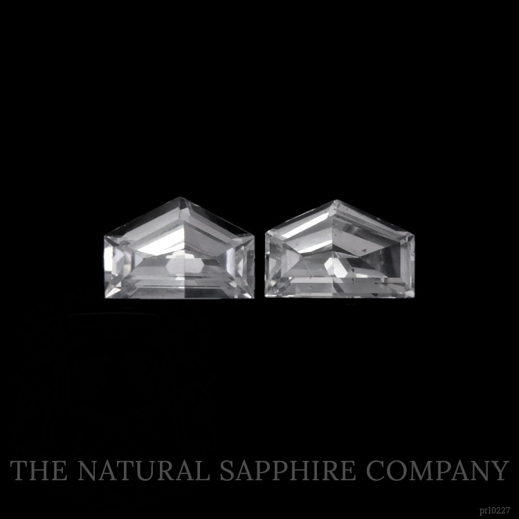 1.04 Ct.Tw. White Sapphire Pair from Ceylon (Sri Lanka)