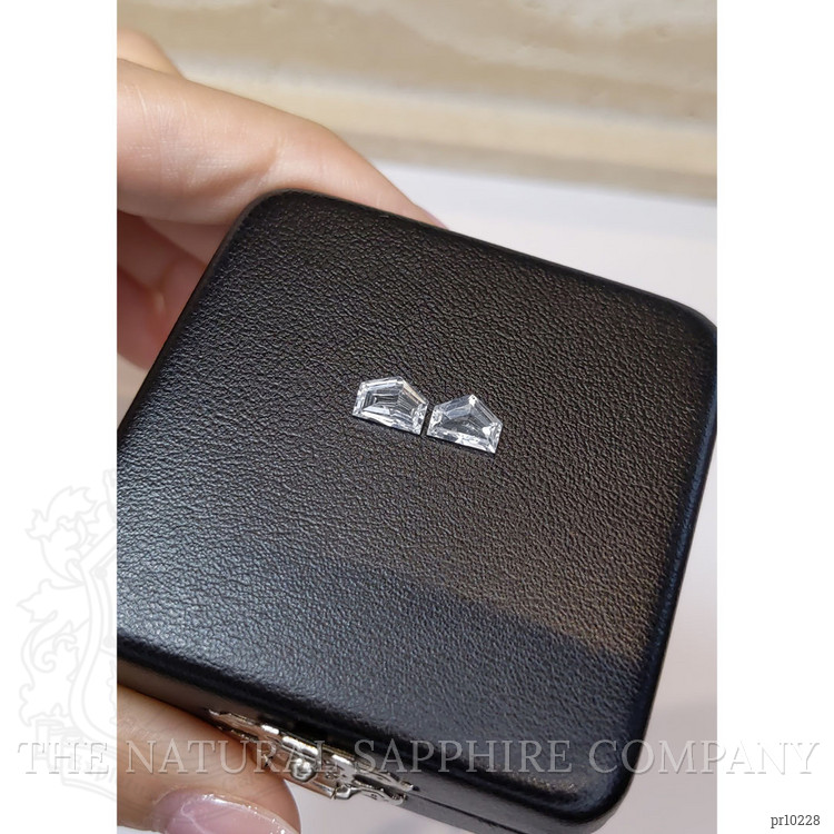 1.69 Ct.Tw. White Sapphire Pair from Ceylon (Sri Lanka)