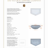 1.69 Ct.Tw.Total Carat Weight White Sapphire Pair from Ceylon (Sri Lanka) 3 D Scan Report