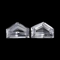 1.60&nbsp;Ct.Tw.Total Carat Weight White Sapphire Pair from Ceylon (Sri Lanka) Video
