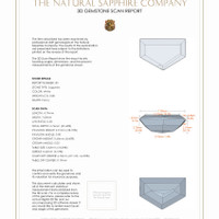 1.60 Ct.Tw.Total Carat Weight White Sapphire Pair from Ceylon (Sri Lanka) 3 D Scan Report