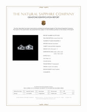 2.07 Ct.Tw.Total Carat Weight White Sapphire Pair from Ceylon (Sri Lanka) Scan Report