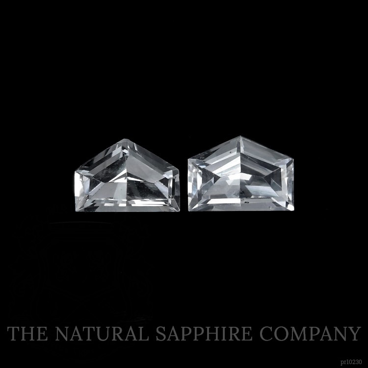 2.07 Ct.Tw. White Sapphire Pair from Ceylon (Sri Lanka)