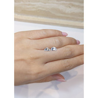 2.07&nbsp;Ct.Tw.Total Carat Weight White Sapphire Pair from Ceylon (Sri Lanka) Life Style