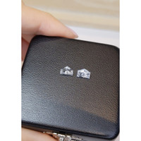 2.07&nbsp;Ct.Tw.Total Carat Weight White Sapphire Pair from Ceylon (Sri Lanka) Life Style