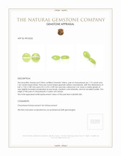 3.19 Ct.Tw.Total Carat Weight Cabochon Chrysoberyl Pair from Ceylon (Sri Lanka) Appraisal