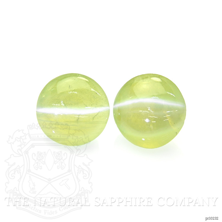 3.19 Ct.Tw. Cabochon Chrysoberyl Pair from Ceylon (Sri Lanka)