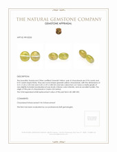 1.86 Ct.Tw.Total Carat Weight Chrysoberyl Pair from Ceylon (Sri Lanka) Appraisal