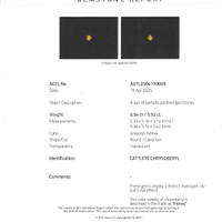 1.86 Ct.Tw.Total Carat Weight Chrysoberyl Pair from Ceylon (Sri Lanka) Scan Report