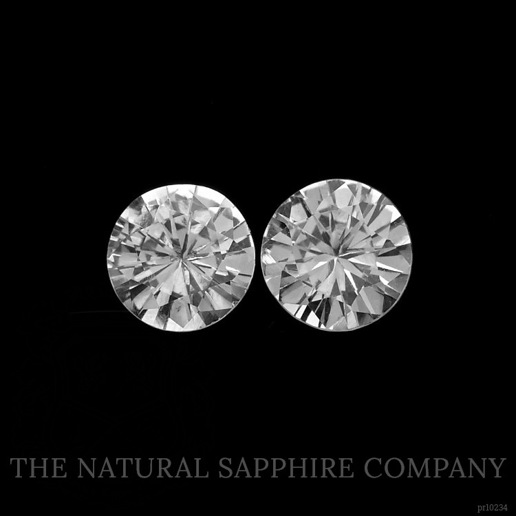 1.40 Ct.Tw. White Sapphire Pair from Ceylon (Sri Lanka)
