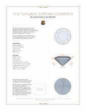 1.40 Ct.Tw.Total Carat Weight White Sapphire Pair from Ceylon (Sri Lanka) 3 D Scan Report