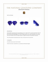 19.12 Ct.Tw.Total Carat Weight Violet Tanzanite Pair from Tanzania Appraisal