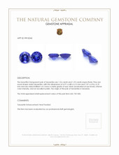 2.49 Ct.Tw.Total Carat Weight Tanzanite Pair from Tanzania Appraisal