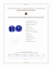 2.49 Ct.Tw.Total Carat Weight Violetish Blue Tanzanite Pair from Tanzania Scan Report