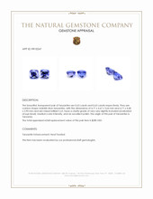 1.26 Ct.Tw.Total Carat Weight Violetish Blue Tanzanite Pair from Tanzania Appraisal