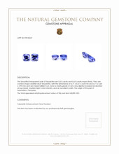 1.26 Ct.Tw.Total Carat Weight Tanzanite Pair from Tanzania Appraisal